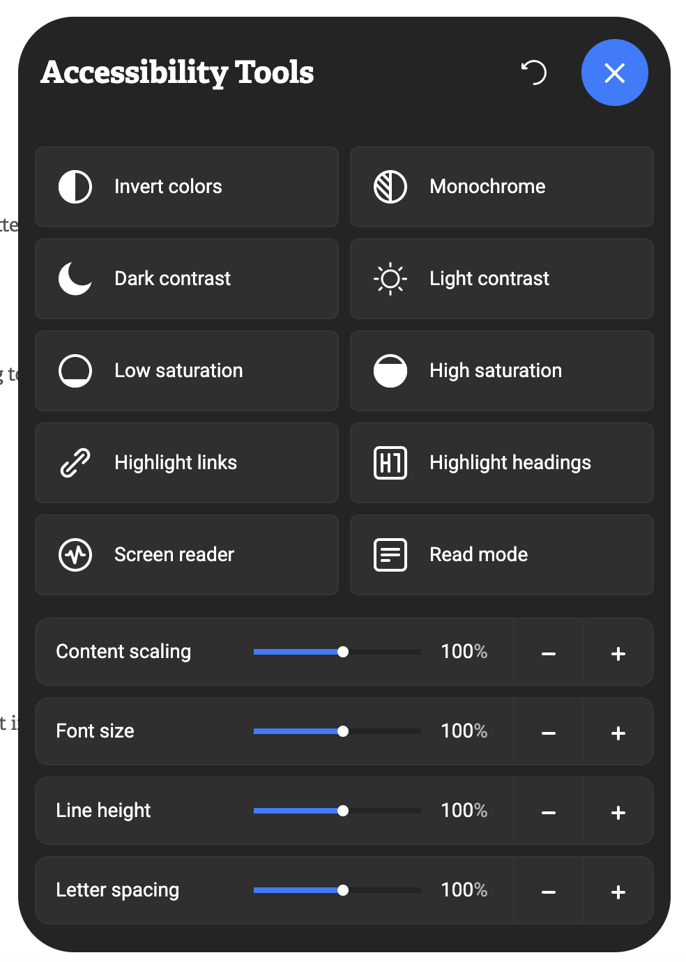 Accessibility Tools